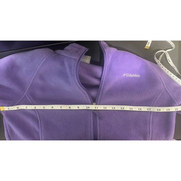 Girls Purple Zip Up Columbia Jacket Size XL - Picture 7 of 8
